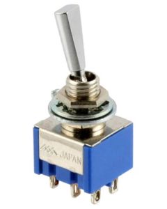 Allparts On-On miniswitch, DPDT, chrome