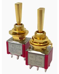 Allparts On-Off-On miniswitch, DPDT, gold