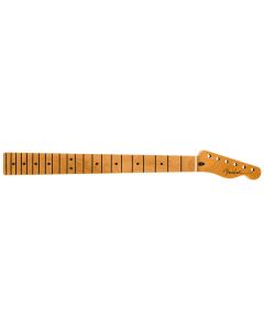 Fender Genuine Replacement Part satin roasted maple fat Telecaster neck, 22 medium jumbo frets, 9.5'' radius, maple, u shape