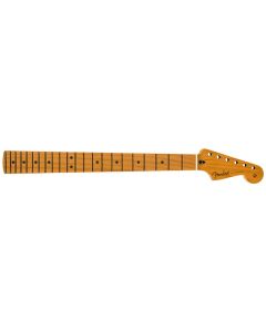 Fender Genuine Replacement Part satin roasted maple fat Stratocaster neck, 22 medium jumbo frets, 9.5'' radius, maple, u shape