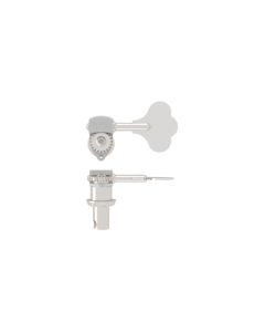 Hipshot HB6 - Ultralite Bass Machine Head, 1/2" Post, Clover Leaf Key, Bass Side - Chrome