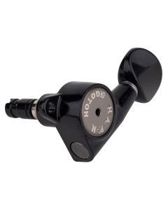 Gotoh SG381 machine heads with HAPM and 05 buttons, 6R, black