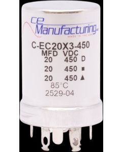 CE Manufacturing, 450V, 20/20/20 µF