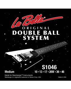 LaBella Double Ball End System snarenset elektrisch, voor Steinberger, double ball end, regular, 010-013-017-026-036-046