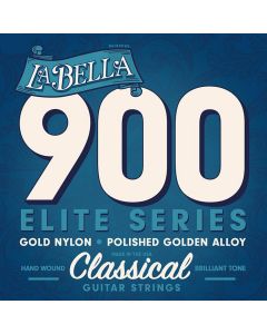 LaBella Golden Superior snarenset klassiek, gold nylon trebles, gold polished basses, 028-032-040-030-03