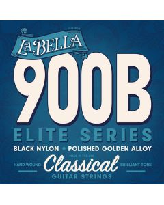 LaBella Golden Superior snarenset klassiek, black nylon trebles, gold polished basses, 028-032-040-030-0