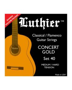 Luthier snarenset klassiek, Concert Gold, bronze alloy, medium-hard tension