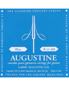 Augustine Blue Label D-4 snaar voor klassieke gitaar, silverplated wound nylon, extra hard tension
