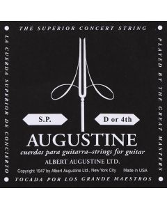 Augustine Black Label D-4 snaar voor klassieke gitaar, silverplated wound nylon, medium hard tension