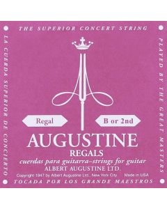 Augustine Regal Trebles B-2 snaar voor klassieke gitaar, clear nylon, heavy