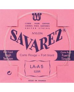 Savarez A-5-snaar, silverplated nylon (rouge), sluit aan bij 520-R set, hard tension