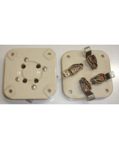 4 Pin EF Johnson (122-244-1) ceramic wafer socket NOS
