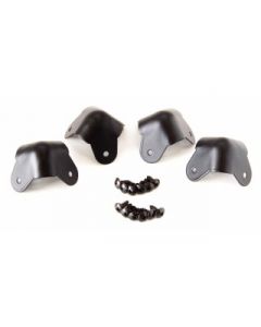 Black 3-Leg Corners No Lip / Set of 4 (with Screws)