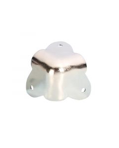 Cabinet corner 3 leg nickel plated rond