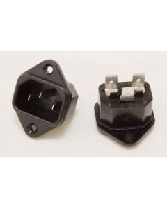 AC-Chassisjack IEC-style with mounting specs of the orig. Bulgin "pig-nose" connectors