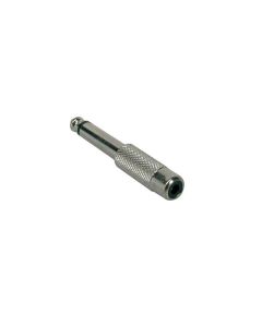 Verloop plug, RCA female 6,3mm jack male mono