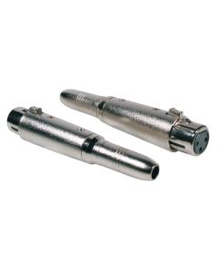 Verloop plug, XLR female metaal, 6,3mm jack female mono