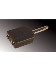 Adapter 2 jack female naar Jack mono
