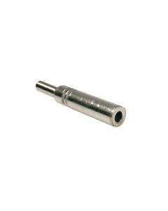 Jack plug female, 2-polig, nikkel, met veer 6,5mm