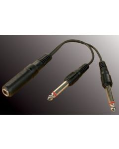 Jackplug mono - 2 x jack mono
